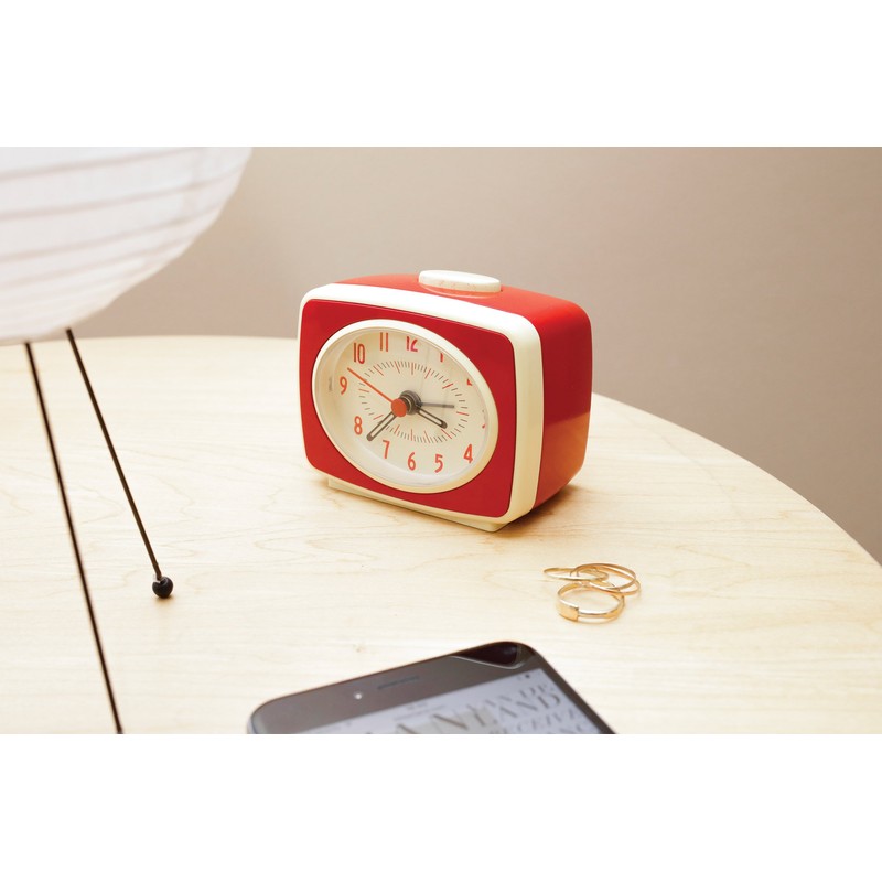 KIKKERLAND Classic Alarm Clock W8.9×D4.4×H7.6cm レッド AC14RD