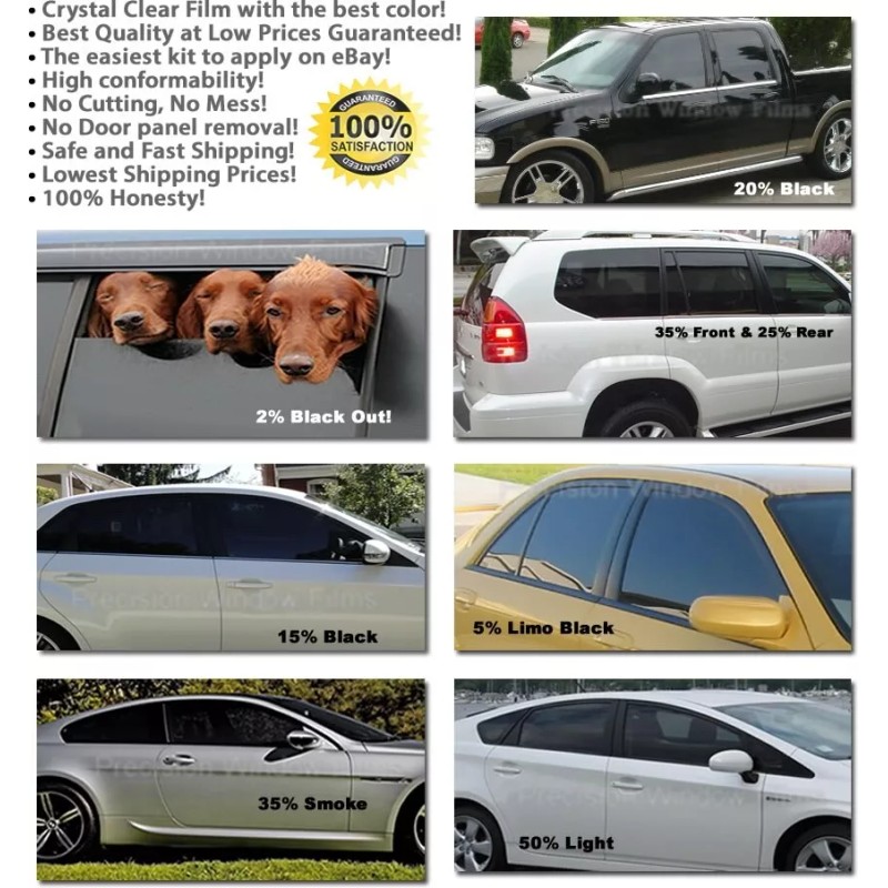 Precision Window Films Nano Carbon Window Film PreCut All Sides