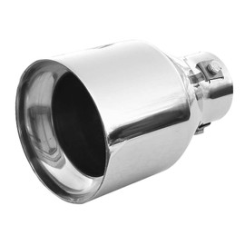 Rumplex Exhaust Trim Round Stainless Steel Sports Exhaust Tailpipe End Pipe Trim Exhaust Tips Tailpipe Trim Silencer Tip Universal Exhaust Pipe Chrome Rustproof
