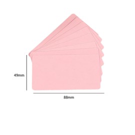 Leliafleury 100Pcs Blank Business Cards Pink Message Cards Blank Flash Cards Craft Words Cards for Learning, Study, DIY, Memory Note
