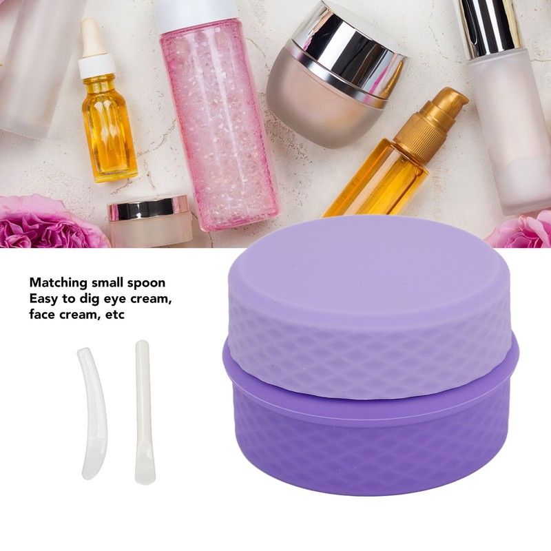 Travel Silicone Makeup Containers Set with 3 Dispensers Refillable Empty