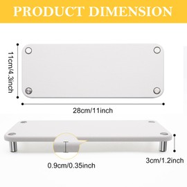 Shonmogar Water Absorbing Stone Tray for Sink 11 x 4.3 Inch Stone Drying Tray with Stainless Steel Feets,Instant Dry Sink Caddy Organizer,Stone Sink Tray for Kitchen Bathroom Counter, White