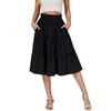Berydress Black Skirts for Women Midi Length 2025 High Waisted