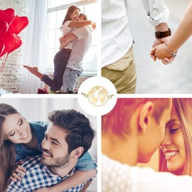 Lenira World Globe Bracelet - Filigree Women's Bracelet - Perfect as a Gift, Stainless Steel