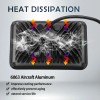 mayello 4PCS 4x6" LED Headlights Hi/Lo for 1980-1988 Oldsmobile Cutlass