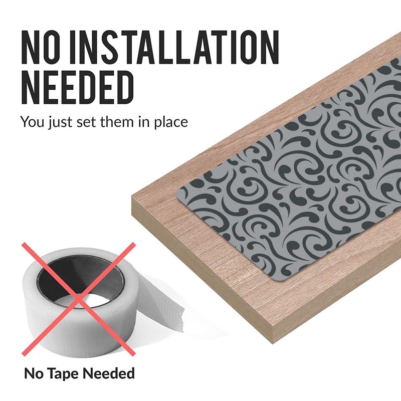 Stair Treads Ultra-Thin with Non Slip Rubber Backing 9”x26”, Gray