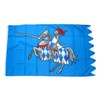 Knight with Horse Flag 90 x 150 cm Blue