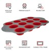 Boxiki Kitchen Non-Stick 12 Cup Silicone Muffin Pan With Steel