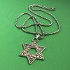 Unbranded Titanium Steel Six Point Star Pendant Necklace for Men