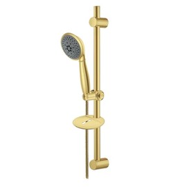 Kingston Brass KX2522SBBPB Shower Scape 5-Function Hand Shower with Slide Bar Kit, Polished Brass