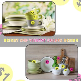 600 Pcs Yard Garage Sale Price Stickers 1 Inch Flea Market Pre-Printed Pricing Stickers - Dollar Preprinted Price Tags Labels Prepriced Pricing Garage Sales Stickers for Yard Garage Fle Market Sale