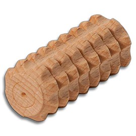 HOFMEISTER® Massage-Gerät aus Buchen-Holz, gegen Verspannungen & Schmerzen, Wellness & Entspannung für die Hand, Naturprodukt aus Europa, Hand-Massage-Roller, 11 cm