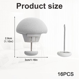 16Pcs Duvet Pins to Keep Duvets in Place Inside, Mushroom Duvet Clips, Quilt Clips to Keep Duvets in Place, Bed Corner Clip to Prevent DuvetCovers from Running Off, for Bedding Accessories, Light Gray