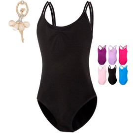 Aigoda Ballet Leotard, Skirt, For Kids, 8 Sizes, 5 Colors, Exercise Wear, Rhythmic Gymnastics, Kids, Junior, Adult, Cotton, Snap Included (Black, 150)