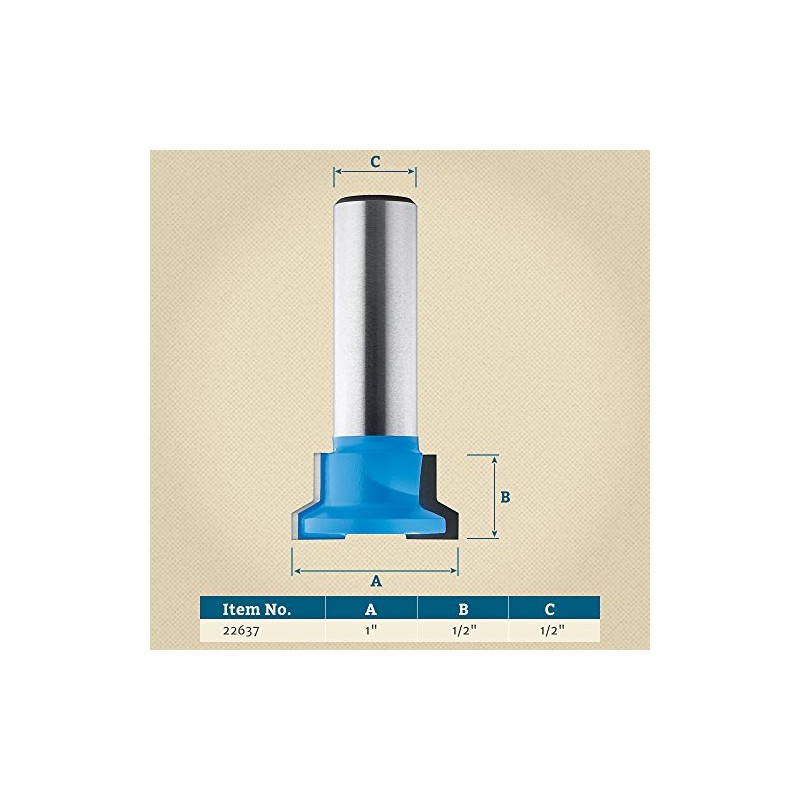 Drawer Lock Router Bit - 1" Dia x 1/2" H