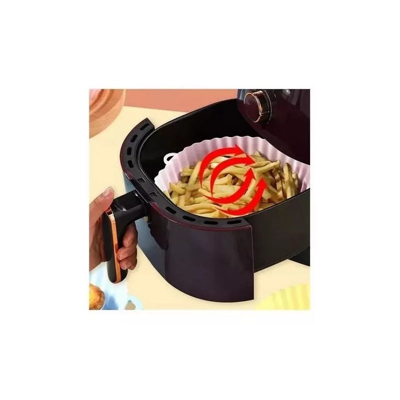 MUJER Molde Silicon Freidora Aire Circular Reutilizable 1 Tapete