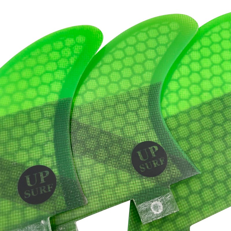 UPSURF Surfboard Fins, Double Tabs, 5 Fins, K2.1 Size, Set