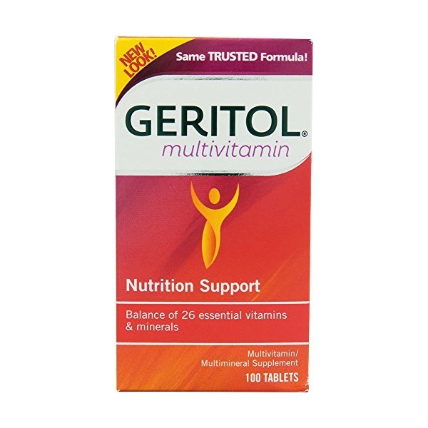 Geritol Multivitamin Tablets 100 TB - Buy Packs and SAVE (Pack of 2)