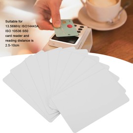 10 Pieces 13.56 MHz ISO14443 S50 NFC RFID Smart Card Contactless White Readable Writeable Access Card