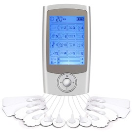 AILOXIN ハンディマッサージャー EMS微電流ケア道具 全身筋肉リラック 16モード 20階段強度 運動前後適用 USB充電式 コンパクト 携帯便利 誕生日 両親のプレゼントに最適(シルバー)