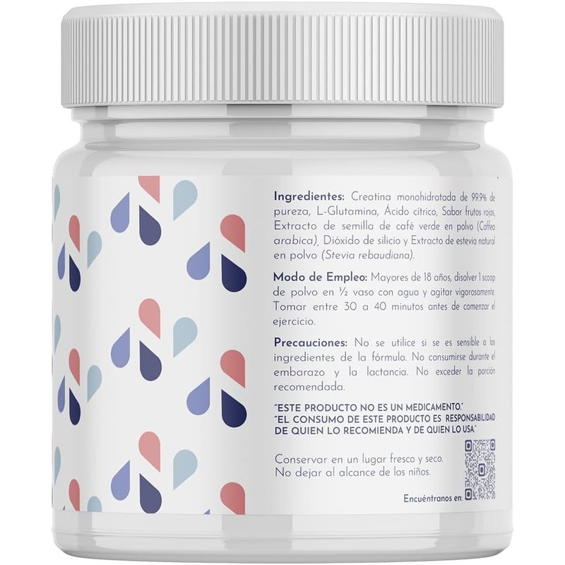 Pre‑Workout NEREA con Creatina Monohidratada – Sabor Frutos Rojos, 30