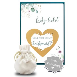 Jolicoon Will you be my bridesmaid scratch card with bracelet and envelope - Bridesmaid bracelet