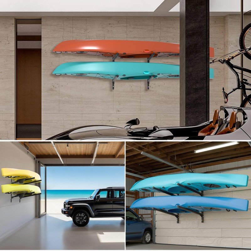 FitiRoker Heavy-Duty Kayak Wall Rack, 200 lb Per Level, 2-4