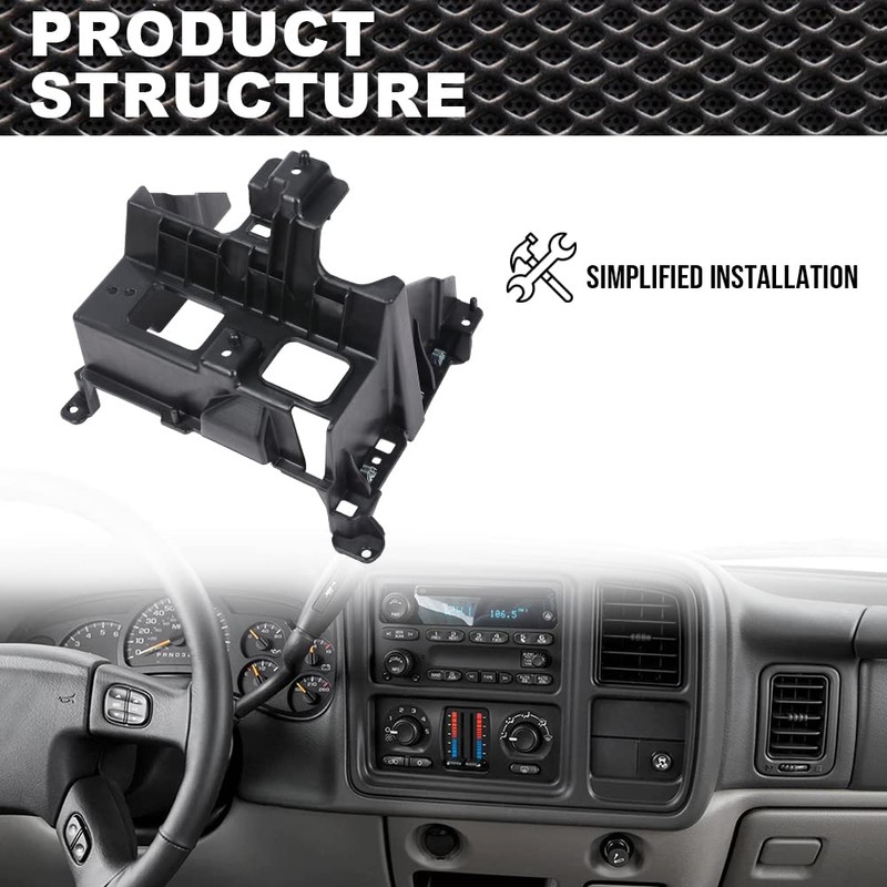 CNNELL Dash Panel Double DIN Radio Cage Bracket Compatible with