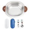 Children Rice Bowl Bear 304 Stainless Steel Multifunctional Dual Ears