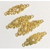 6 Gold plated filigree connector 12x36mm, gold plated alloy connector