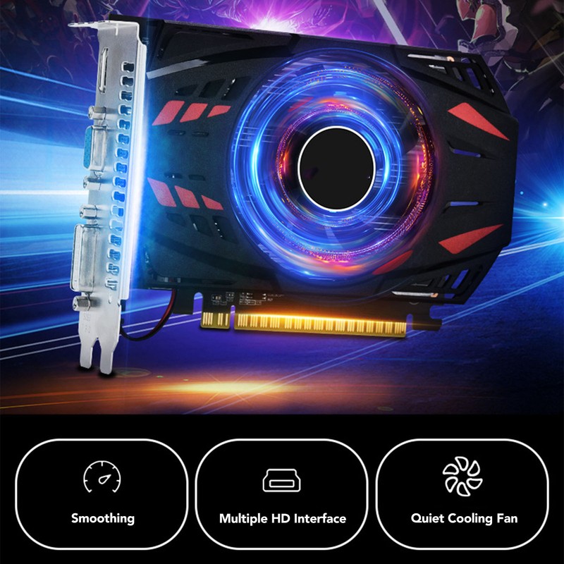 Desktop Graphics Card 4GB DDR3 40nm 128bit 700/500MHz Cooling Fan