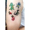 Premium Reptile Temporary Tattoos, Party Favors: Crocodile, Turtle, Frog, Chameleon,