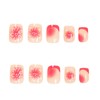 BABALAL Press on Nails Short Square Fake Nails Hot Pink
