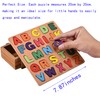 2PCS Wooden Alphabet Number Shape Puzzles for Toddlers, Educational Learning