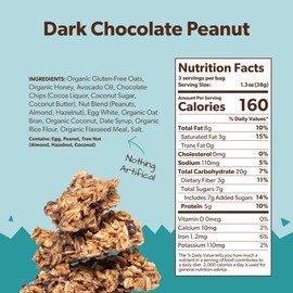 Breakin Snacks Dark Chocolate Granola Bites | Soft-Baked | Gluten Free Snack For Kids and Adults with Organic Oats, Honey, Peanuts, and Dark Chocolate | No Refined Sugar, Seed Oil, Soy, or Dairy | Protein and Fiber Rich Snack – 6 Pack (4oz Each)