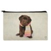Lab Labrador Puppy Dog Wearing Scarf Pencil Pen Organizer Zipper