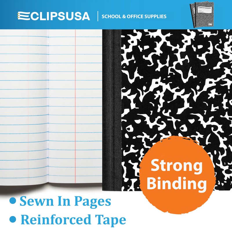 Composition Notebook Wide Ruled Composition Notebooks Bulk Black Marble Hard