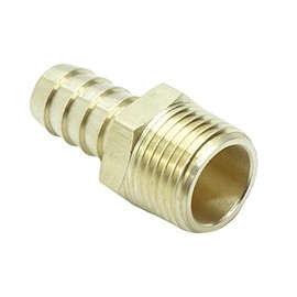 CDQBWKJGFJ 2 Pcs 1/4" Hose Barb to 3/8" Male NPT Pipe Adapter Stainless Steel 304 Home Brew Fitting Water Fuel Air