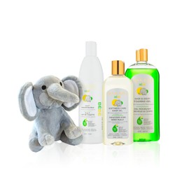 MAKARI Baby Skin Care Set | 2-in-1 Cleansing Milk, Hair & Body Foaming Gel & Calming Oil | Gentle Essentials for Newborn & Up | Hypoallergenic & Paraben-Free