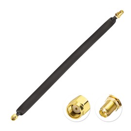 Bingfu RP-SMA Window Coaxial Cable 30 cm RP-SMA Male to RP-SMA Female LoRa Flat Cable for WLAN Antenna Helium Miner Antenna, Pack of 1