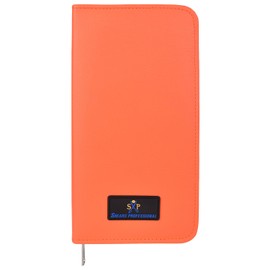 Shears Professional Leather 5 Scissor & Shear Storage Case for Hairstylist - Hairdresser -Scissor Holder Perfect for home-saloon use (Orange)