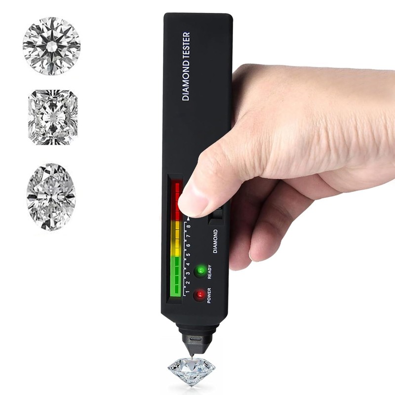 Diamond Tester Professional Diamond Tester Pen with UV Light, Real
