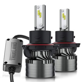 Trueland H13 9008 LED Headlight Bulbs for F250 F450 F350 F150, 10000LM 70W 6000K Xenon White with Upgrated Canbus Decoder, High Low Beam Conversion Kit, IP68 Waterproof