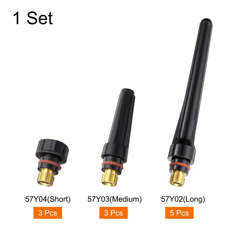 sourcing map 11pcs TIG Back Cap 57Y02 57Y03 57Y04 Fit