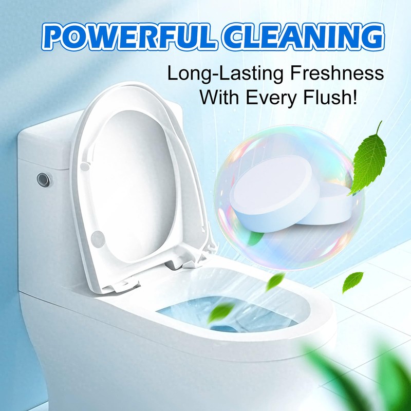 Automatic Toilet Bowl Cleaner Tablets-Fresh Scent,Long-Lasting Cleaning Effectively removes stains