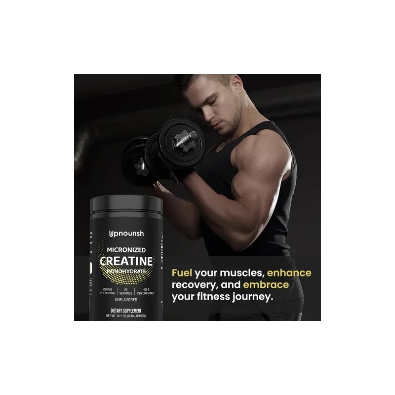 Upnourish Creatine Monohydrate Micronized - Vegano Sin Sabor