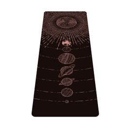 nuveti Printed Travel Yoga Mat-1/16 Inch Thick Non Slip Fitness Workout Mat with Carrying Bag, Foldable Lightweight Suede & Natural Rubber Yoga Mat for Yoga Pilates and Fitness 72" L x 24" W x 1.5mm