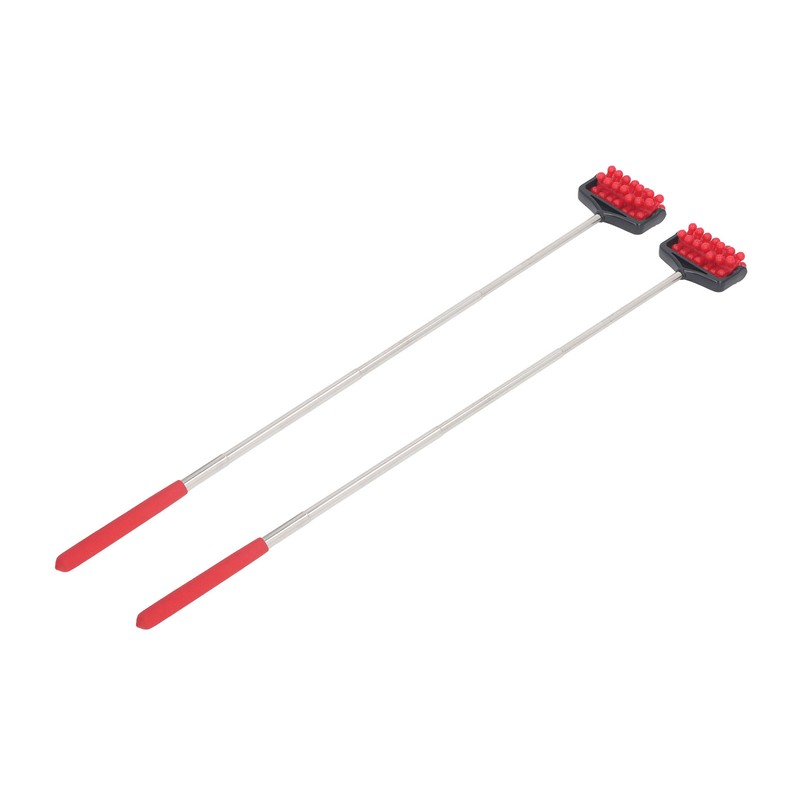 2pcs Telescopic Back Massage Roller Stainless Steel Rolling Back Massager