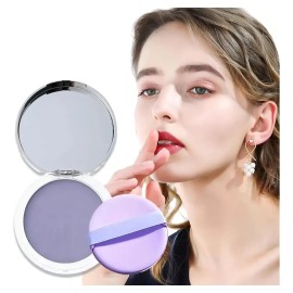 Polvo Matificado Cremoso Lavanda Maquillaje Mate Candy F Tono Morado Transparente