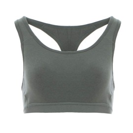 KICKEE Women's Solid Performance Jersey Sports Bra (Succulent - XS)